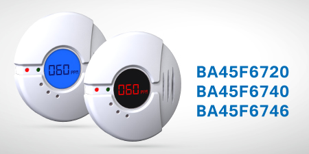 Новые м/к серии BA45F6720 / 6740/6746 от Holtek для детекторов CO / GAS.